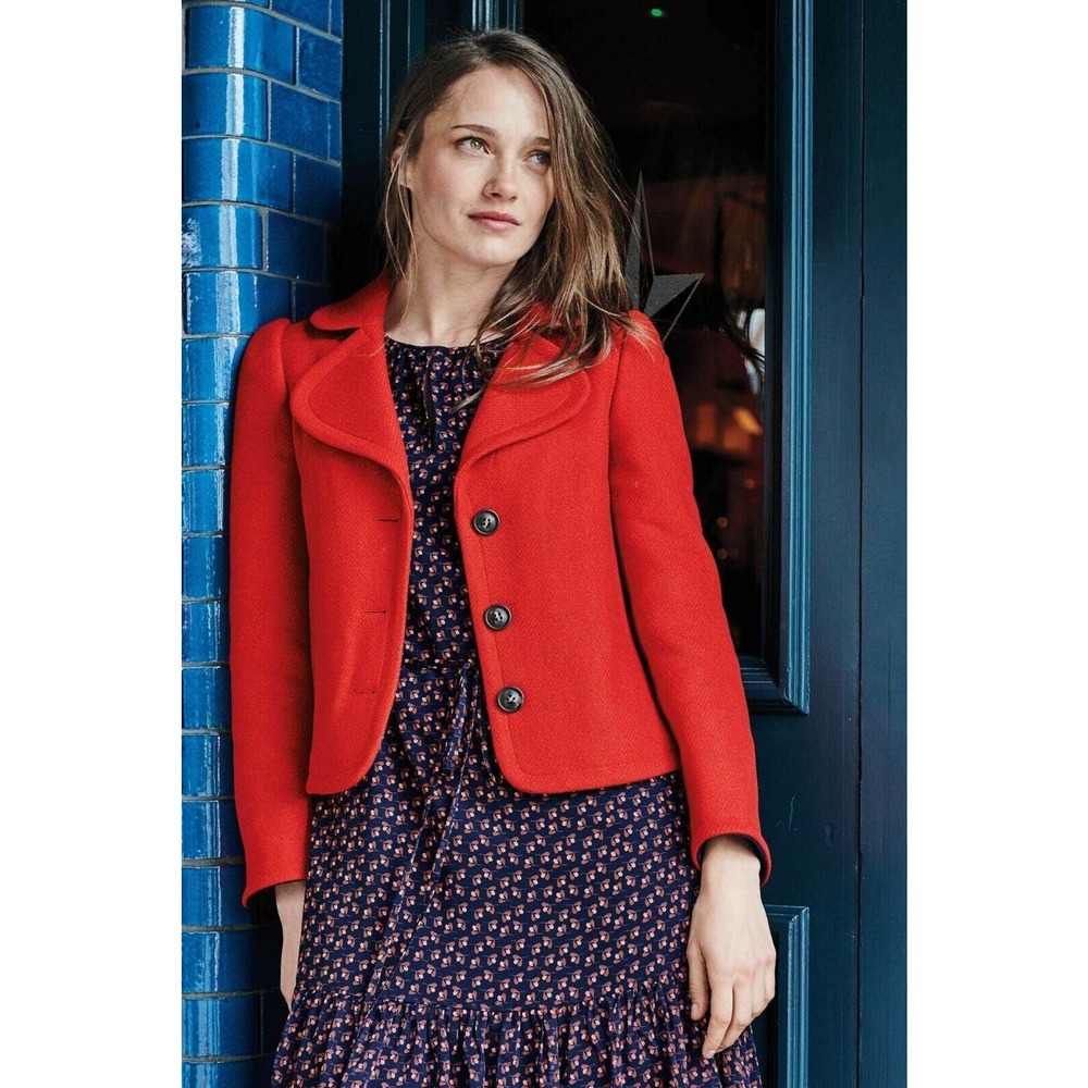 Boden Red Horsell Jacket Blazer 6-8? Wool